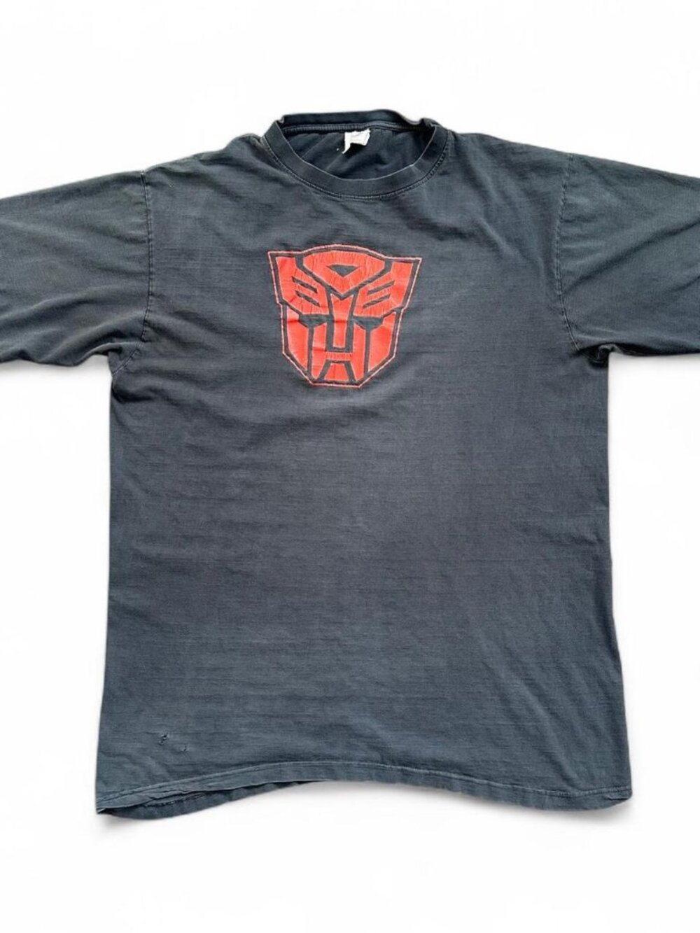 Vintage Transformers T Shirt Black Faded Autobot Logo Shirt Mens 2XL